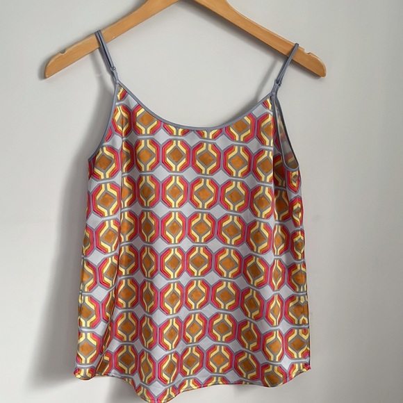 Aritzia Babaton Everly Hot Pink Soft Blue V Neck Camisole XS - Picture 8 of 13